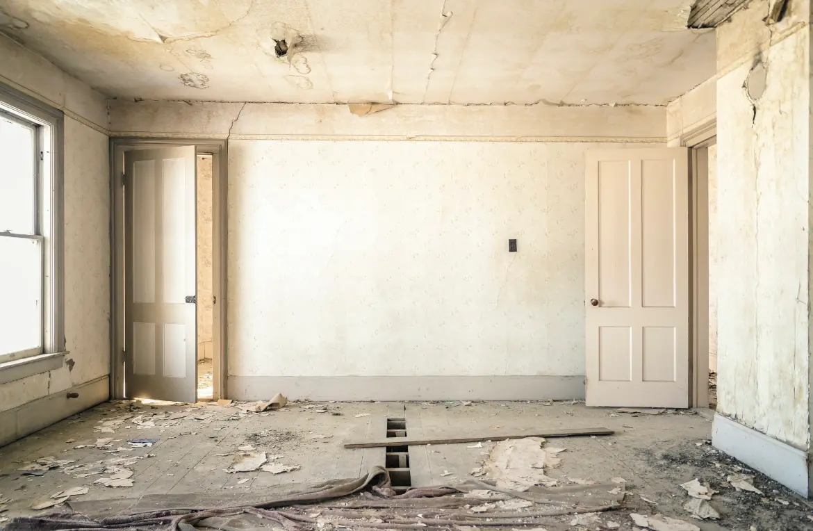 Waste disposal crew managing a cleanout project in New Carlisle