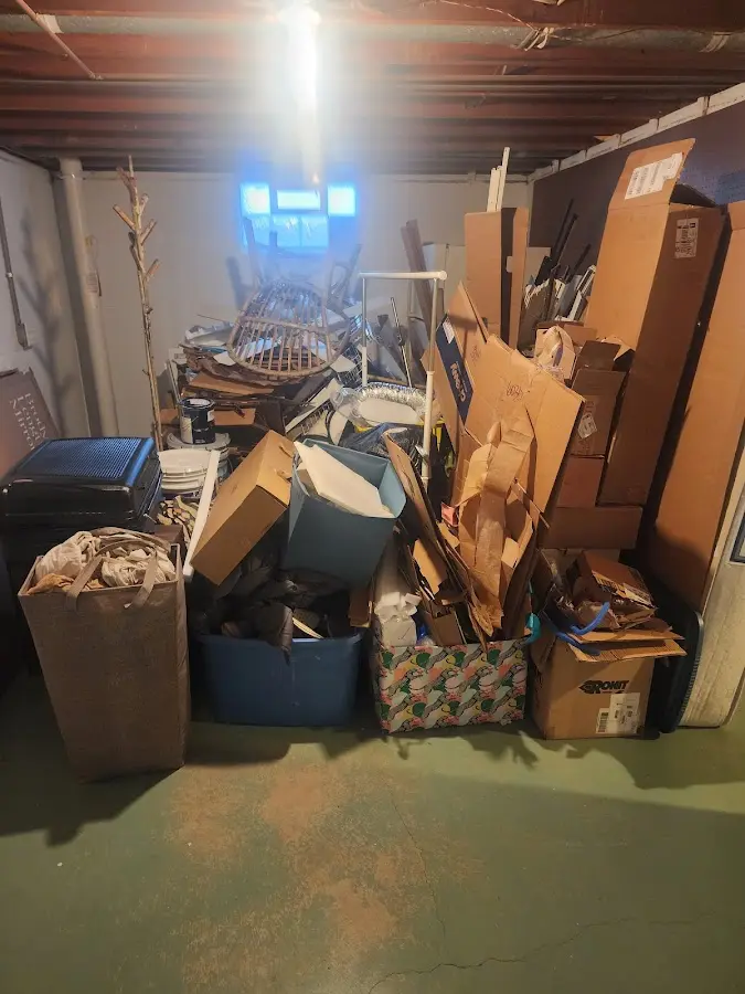 Roll-off dumpster container at job site for Yard Waste Dumpster Rental in New Carlisle